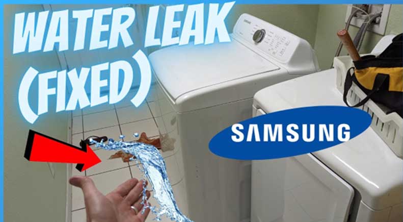 Samsung washing machine is leaking from below