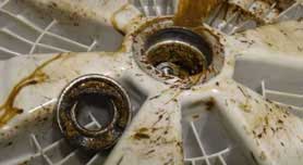 Damaged drum bearings