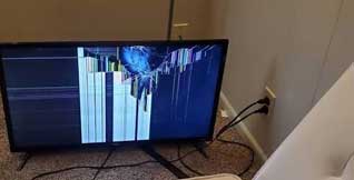 burnt smell or TV shutting off automatically