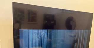 Lines, spots, or discoloration on screen